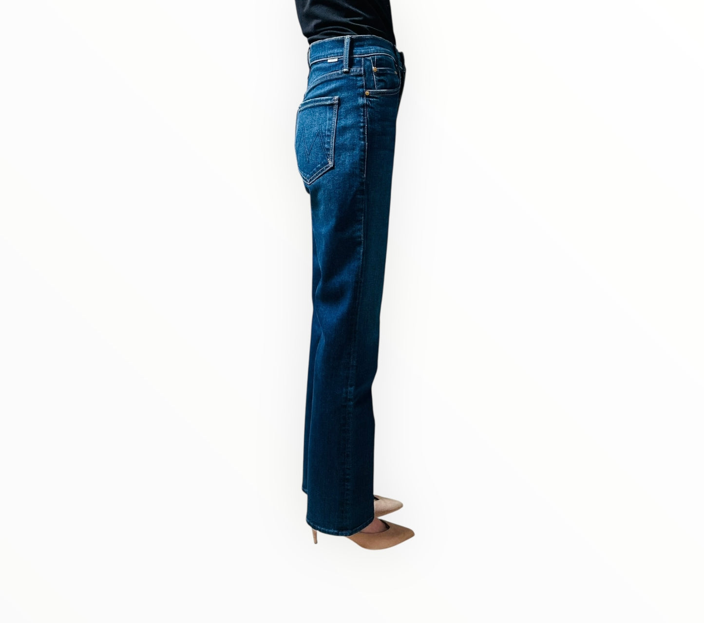 Mother The Tripper Sneak Jeans - Mid Blue - Size 27