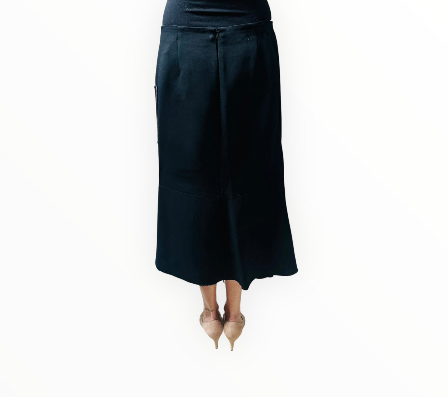 Bassike Side Pocket Skirt - Black - Size 3