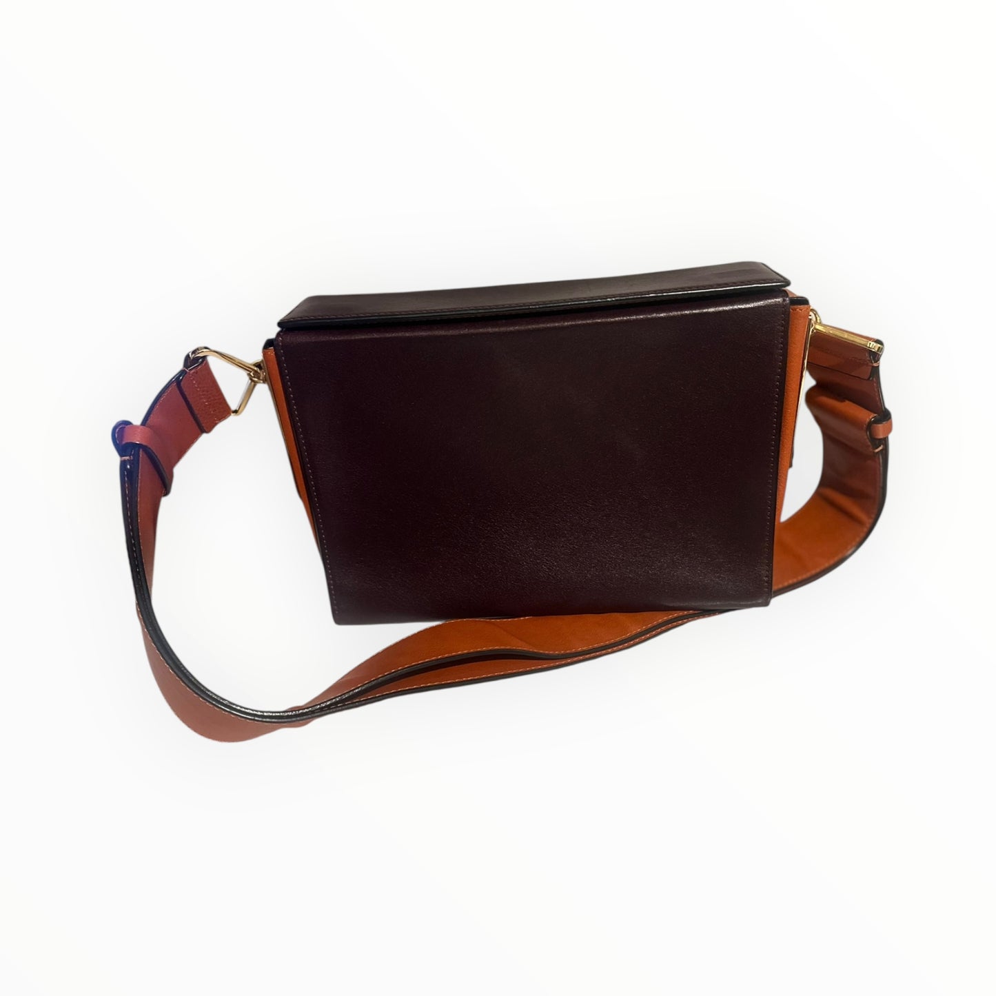 Marni Crossbody Bag - Burgundy/Orange - Size W24cm x H17cm x D7cm
