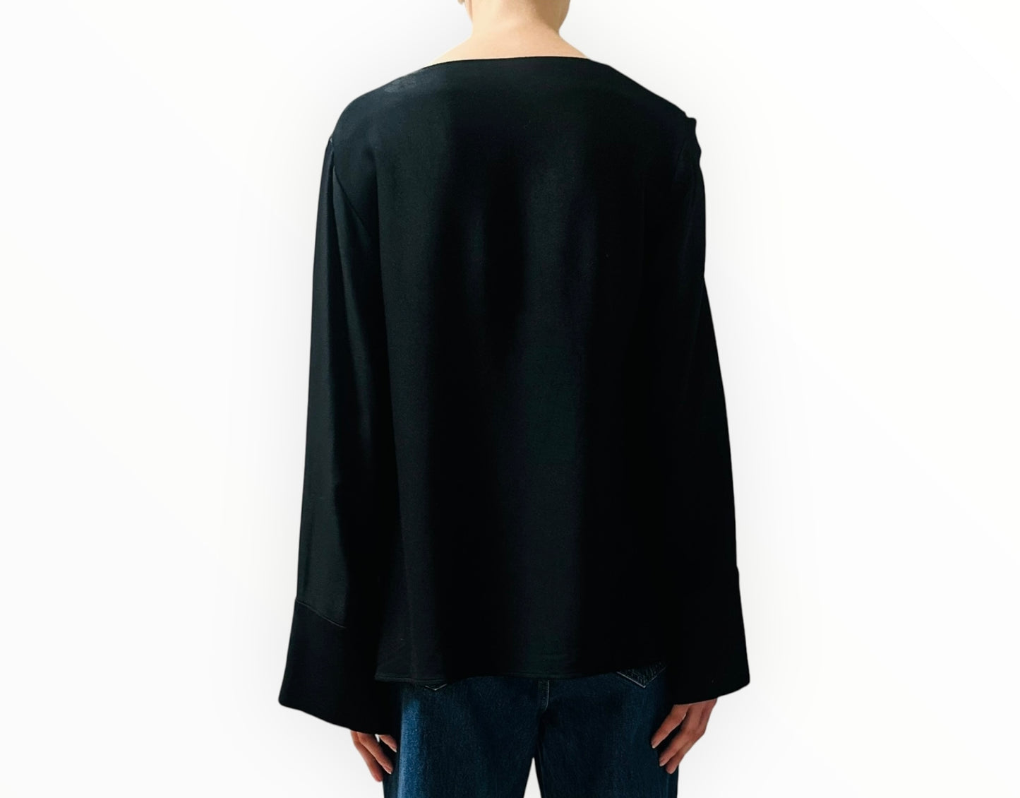 Bassike Split Sleeve Top - Black - Size 3