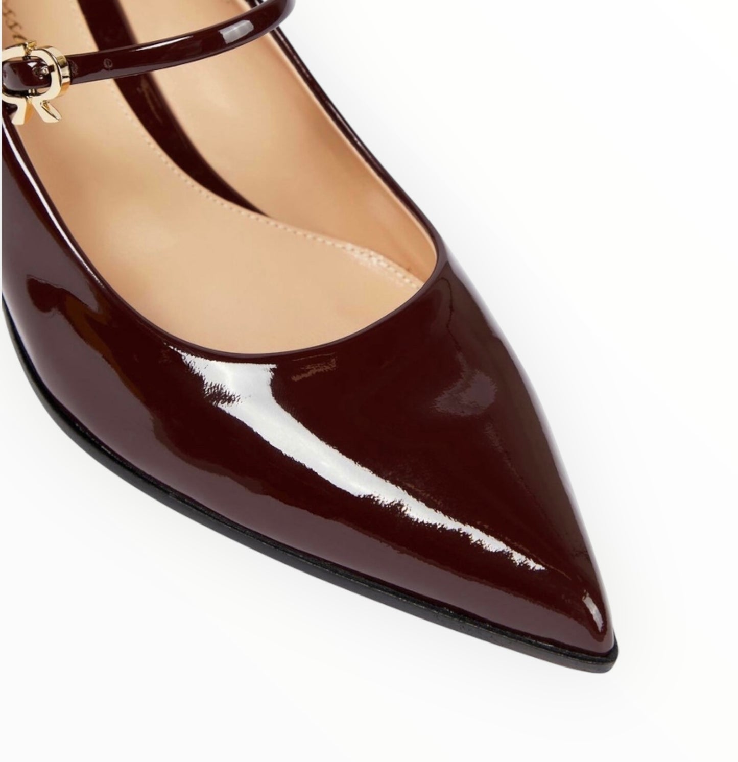 Gianvito Rossi Patent Mary Jane Pumps - Bourgogne- Size 39.5