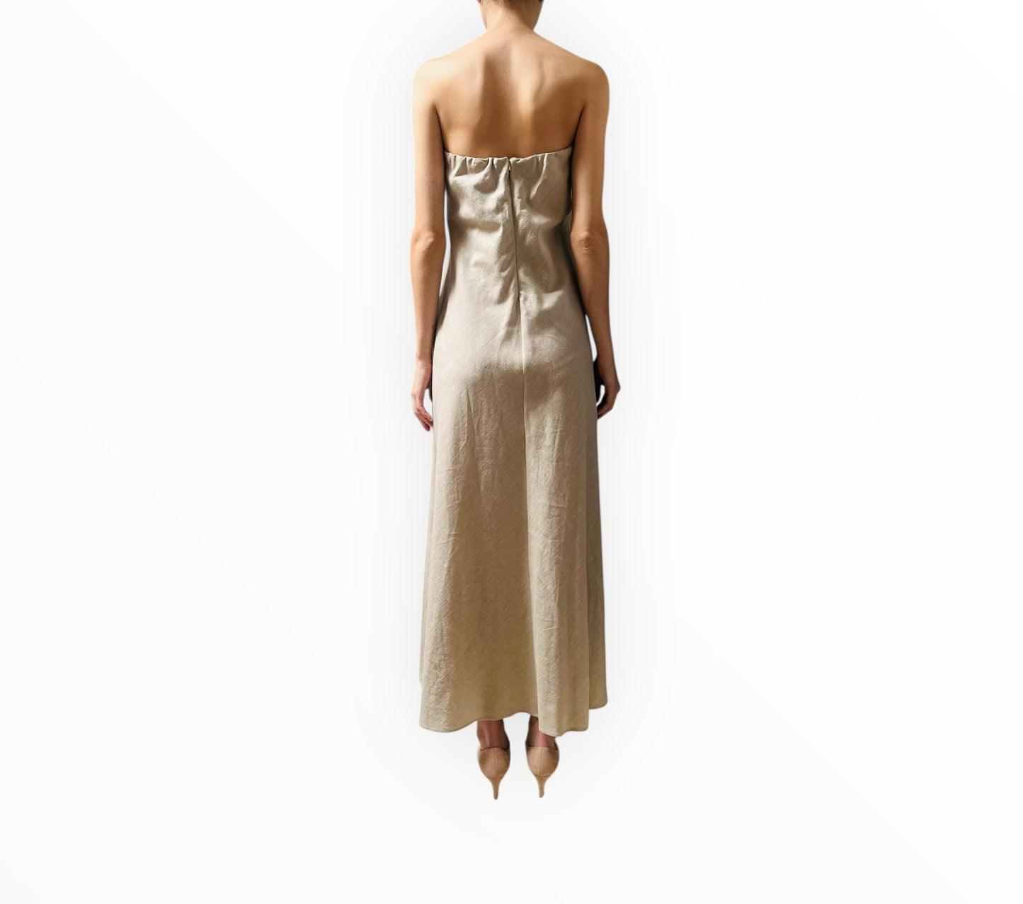 Matteau Linen Bais Column Dress - Natural - Size 4