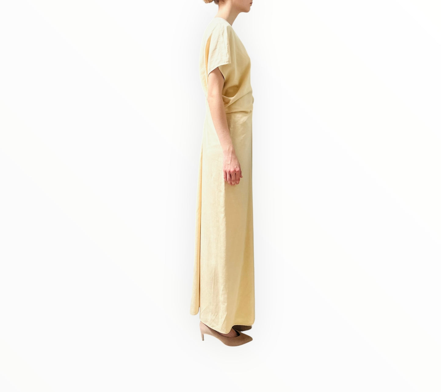 Toteme Slouch Waist Dress - Butter- Size 40