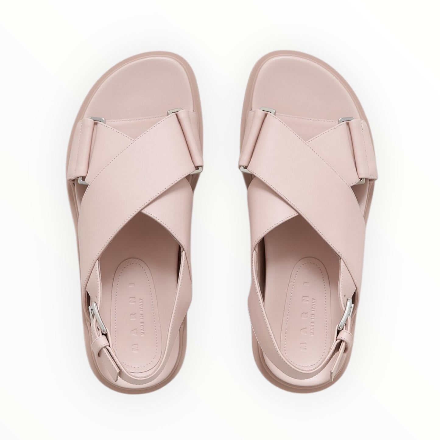 Marni Fussbett Sandals - Champagne - Size 39