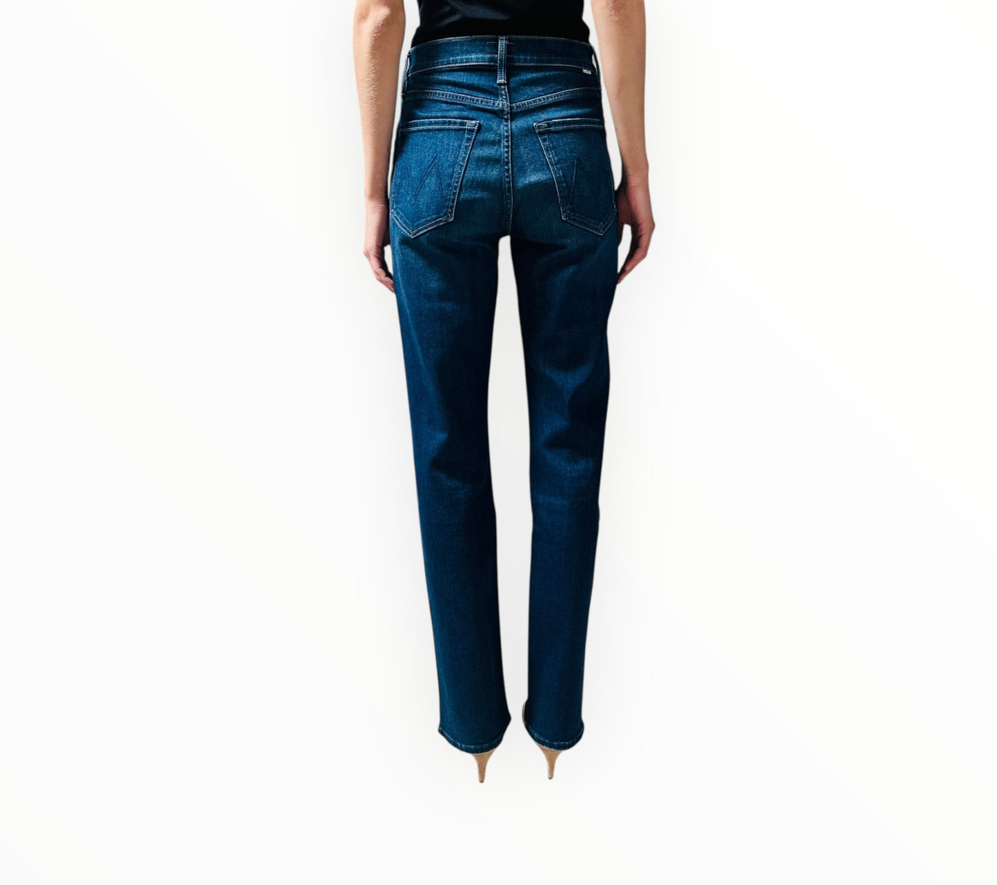 Mother The Tripper Sneak Jeans - Mid Blue - Size 27