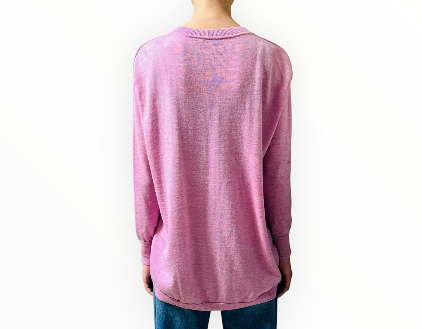 Scanlan Theodore Oversized V-Neck Jumper - Pink Marle- Size S