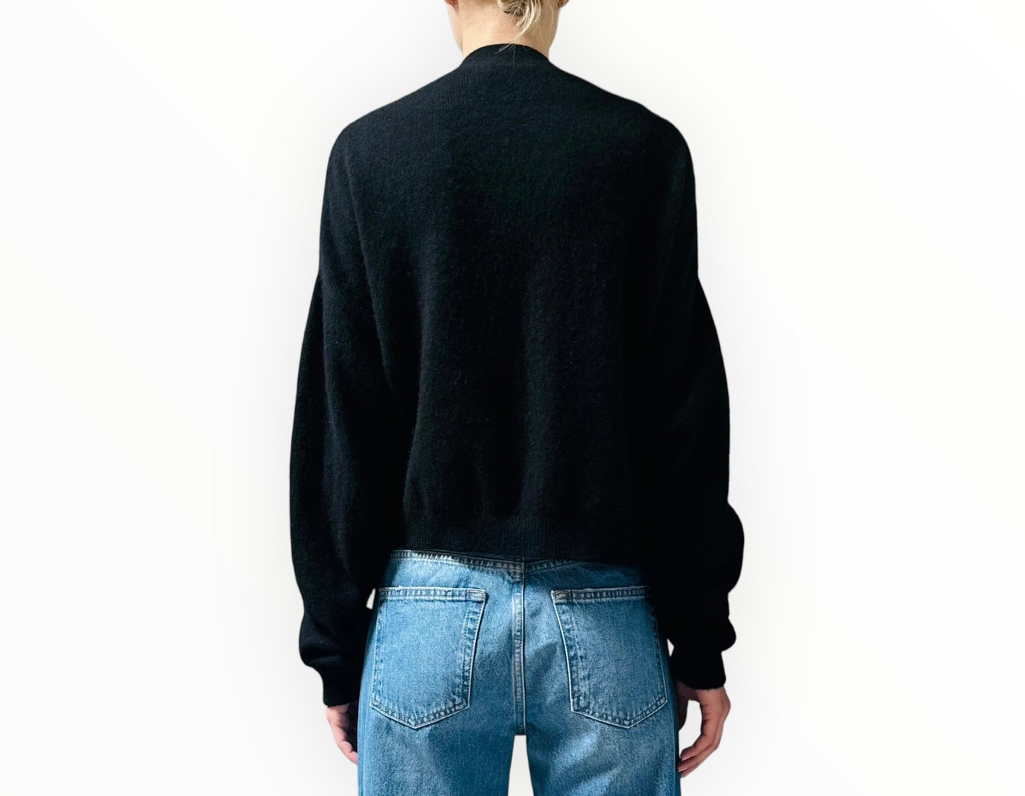 Scanlan Theodore Cropped Cashmere Cardigan - Black - Size M