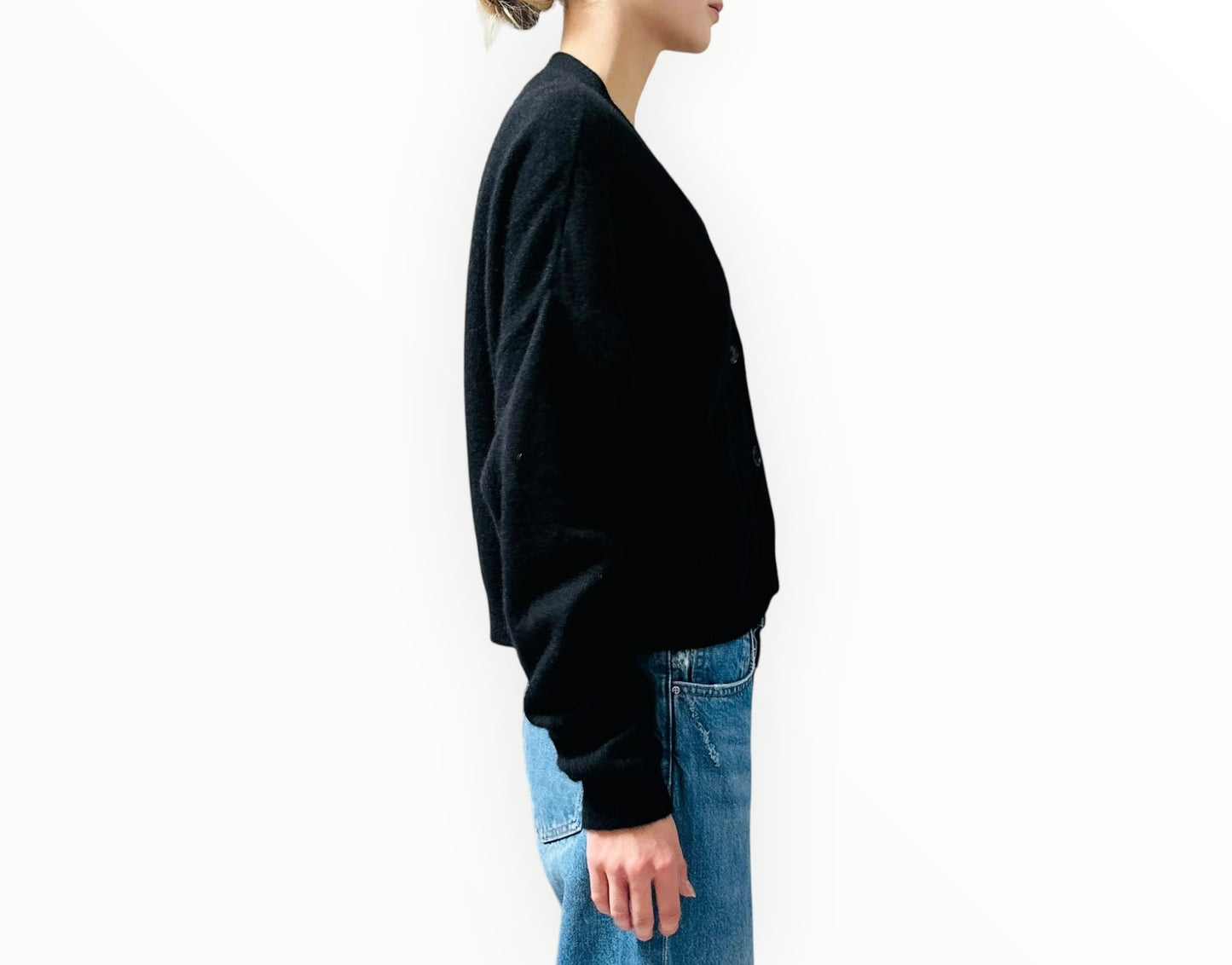 Scanlan Theodore Cropped Cashmere Cardigan - Black - Size M
