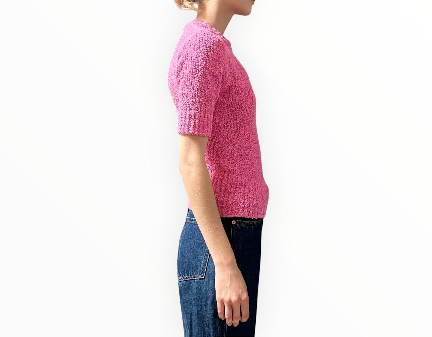 Scanlan Theodore Boucle Slim Fit Sweater - Pink - Size S