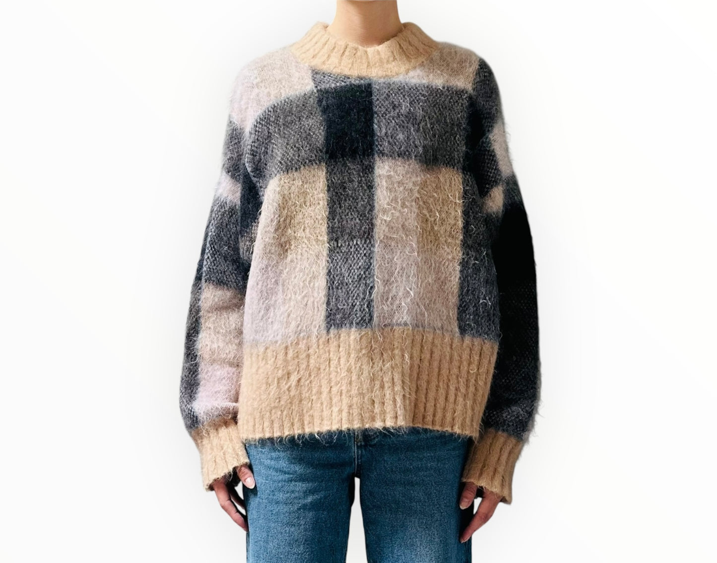 Camilla and Marc Victoria Knit Top - Black/Beige - Size M