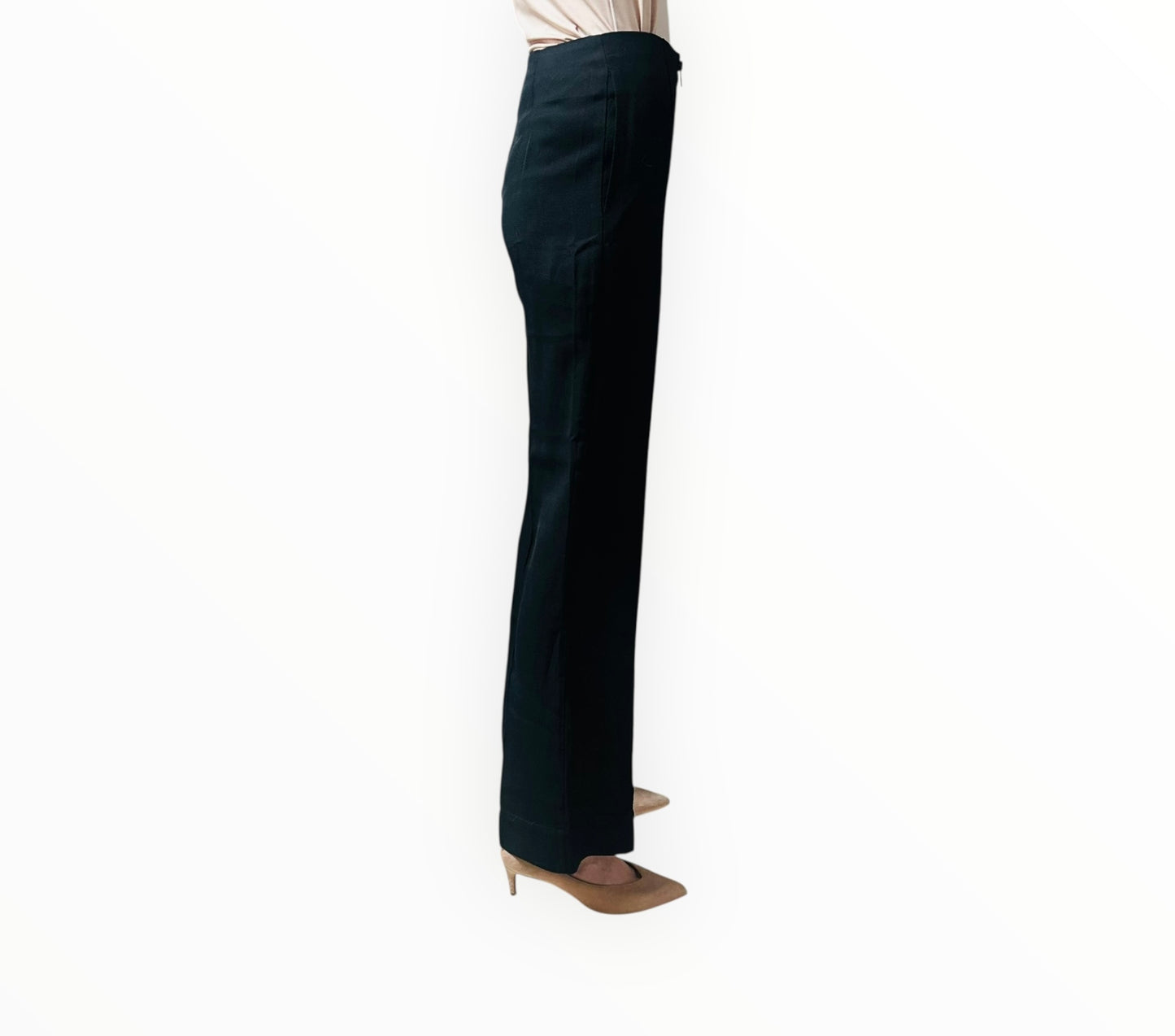 Bassike Exposed Zip Pants - Black - Size 0