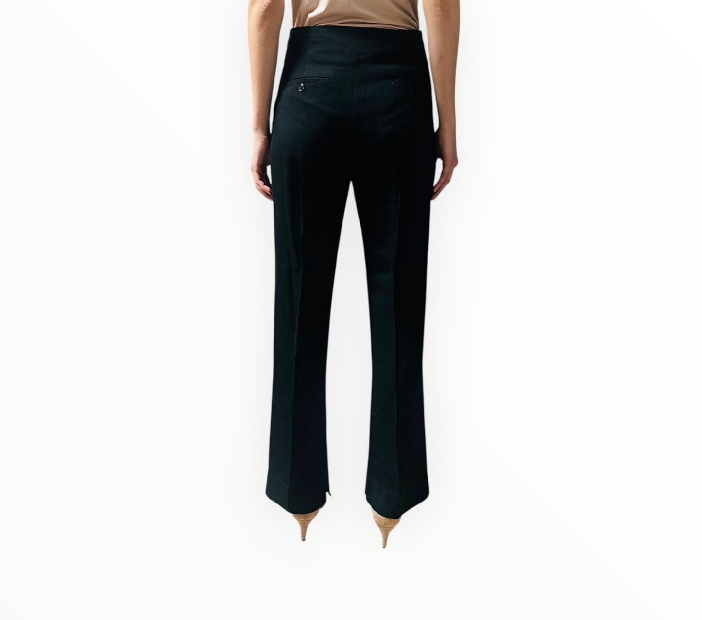 Bassike Exposed Zip Pants - Black - Size 0