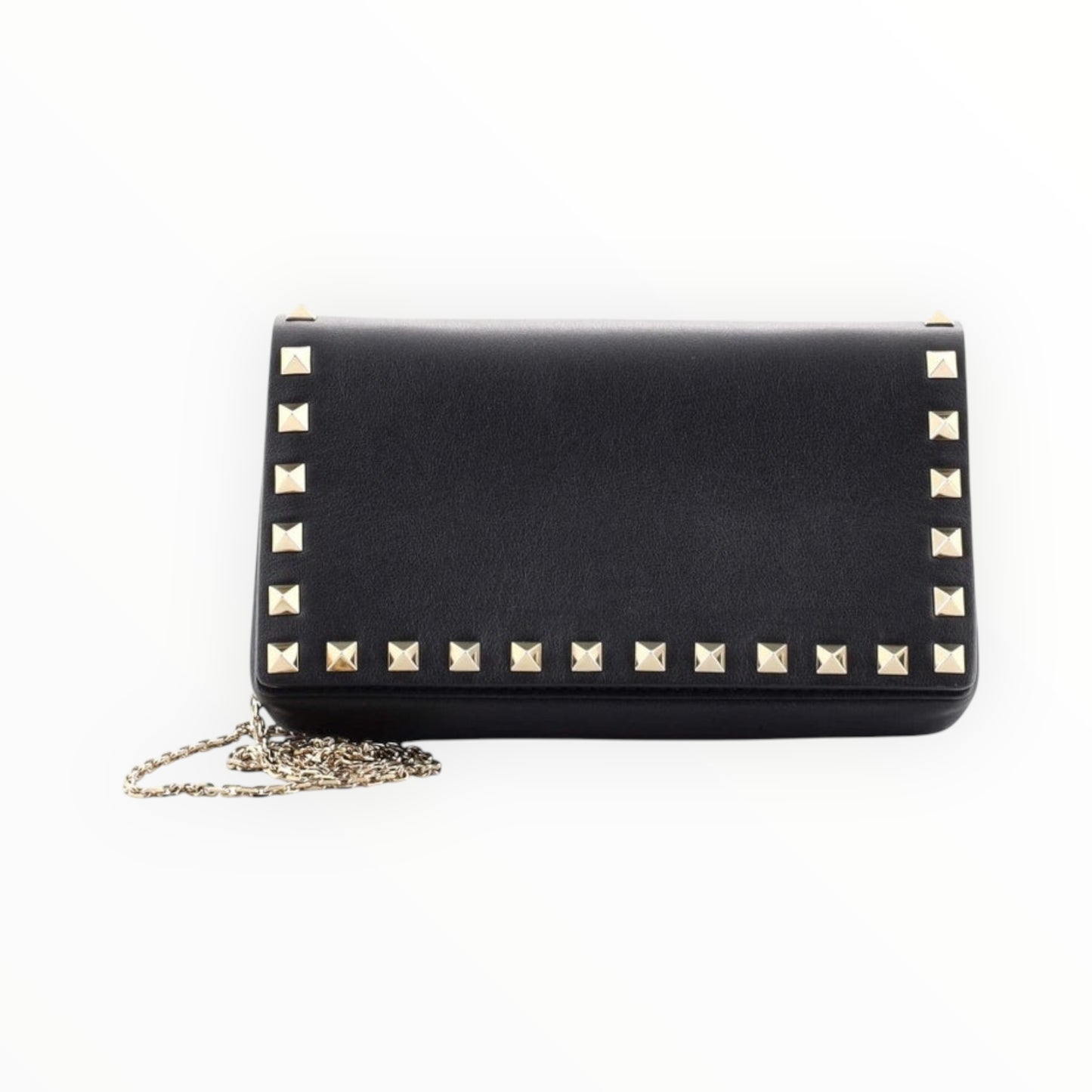 Valentino Rockstud Crossbody Bag - Black - Size H12cm x 17cm