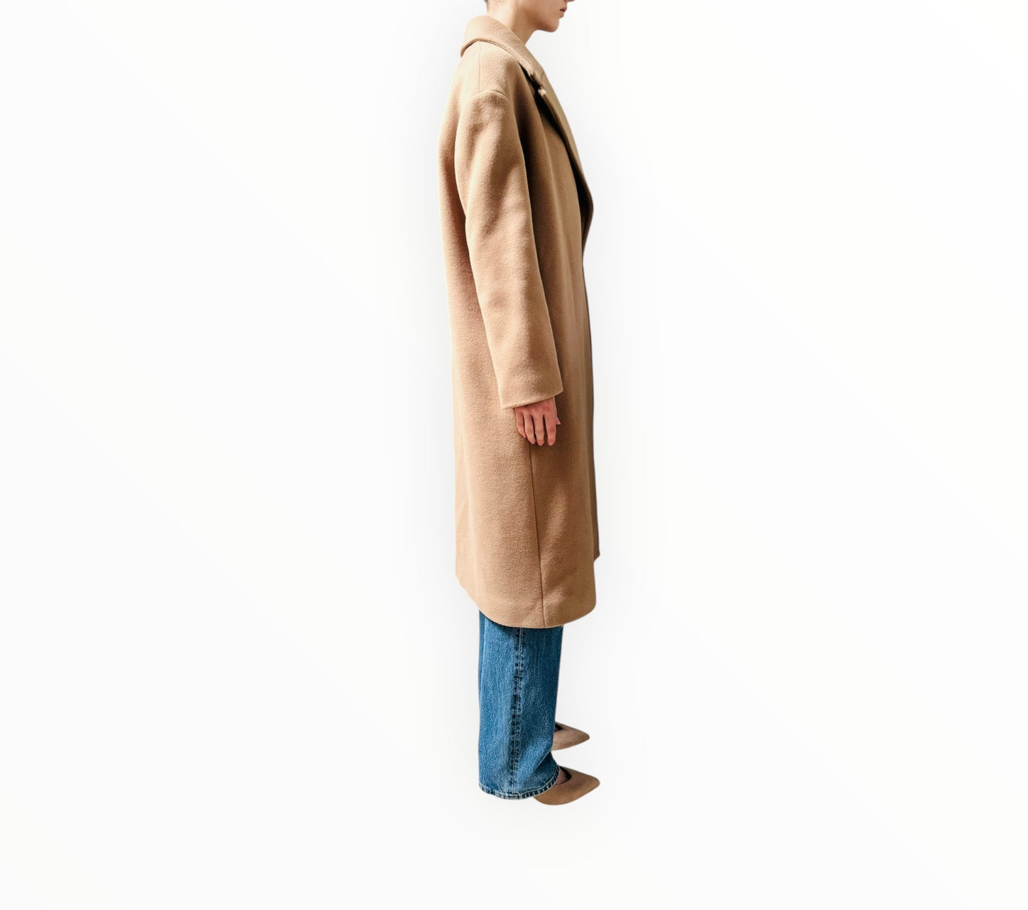 Scanlan Theodore Single Button Double Breasted Coat - Dark Beige - Size 10