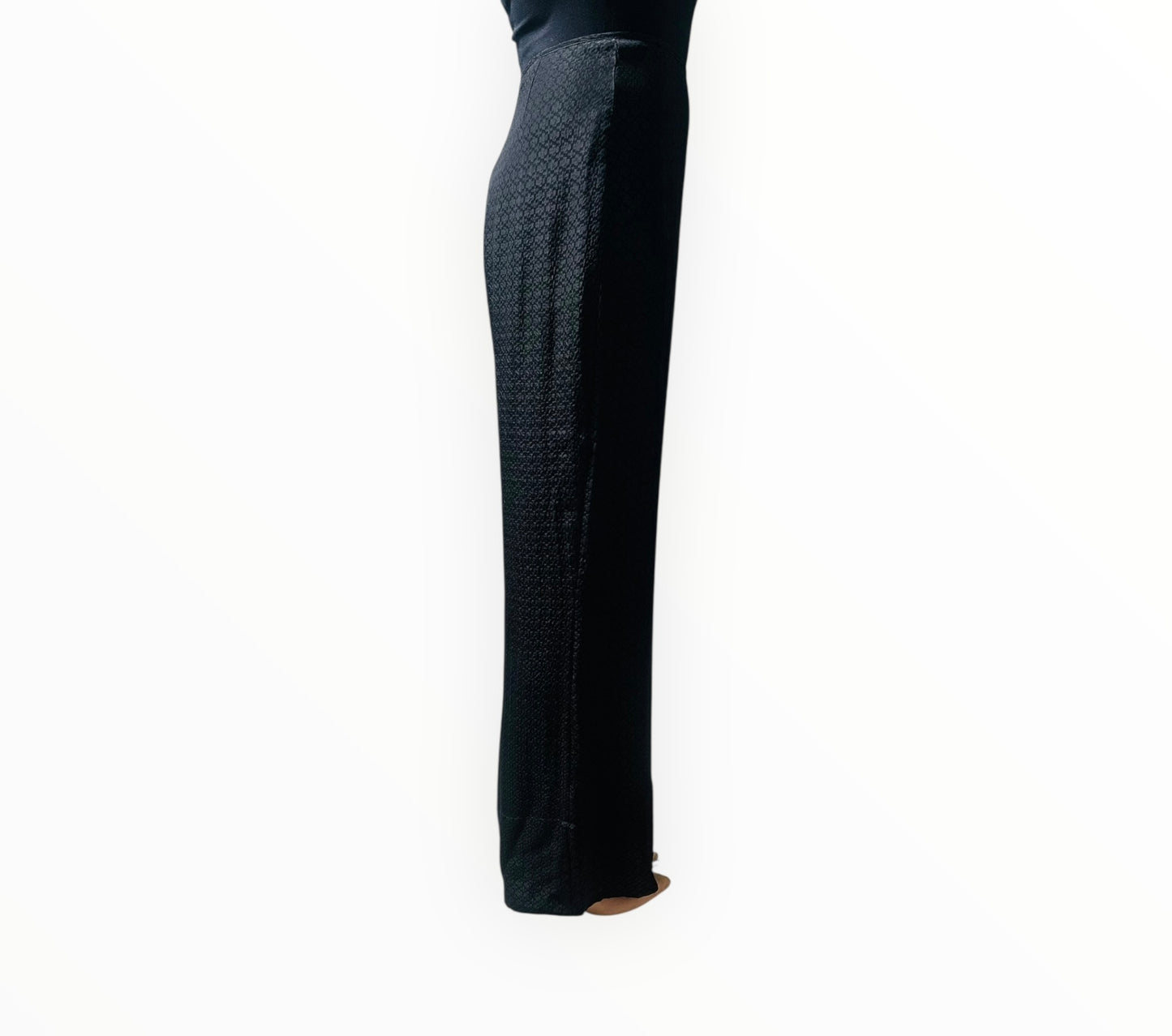 St Agni Textured Silk Pants - Black - Size S