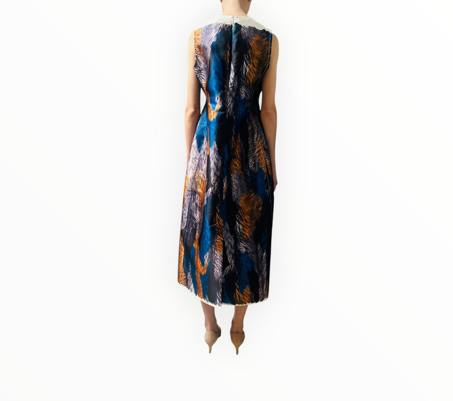 Marni Feather Long Dress - Multi - Size 12