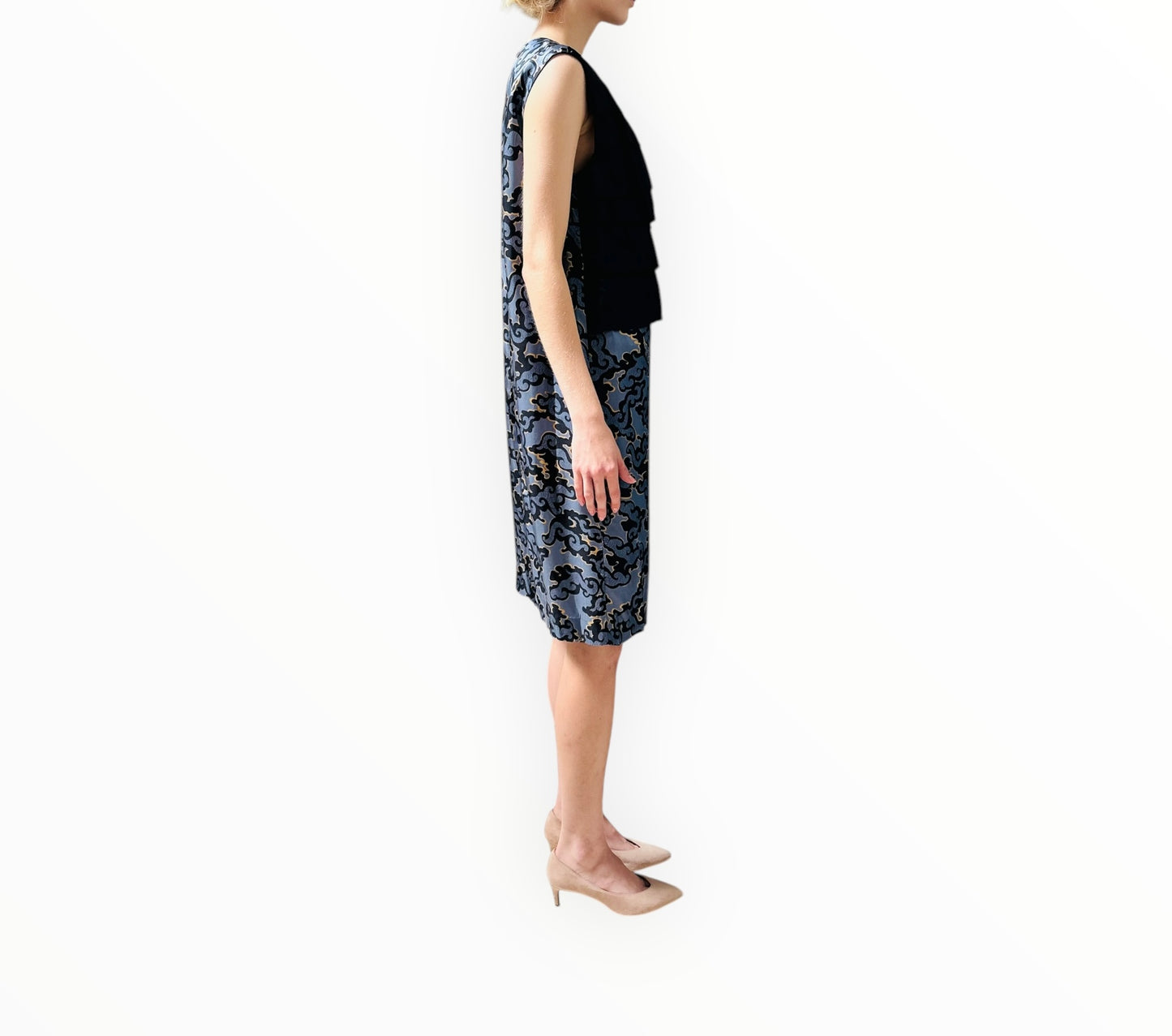 Dries Van Noten Ruffle Front Dress - Multi - Size 38