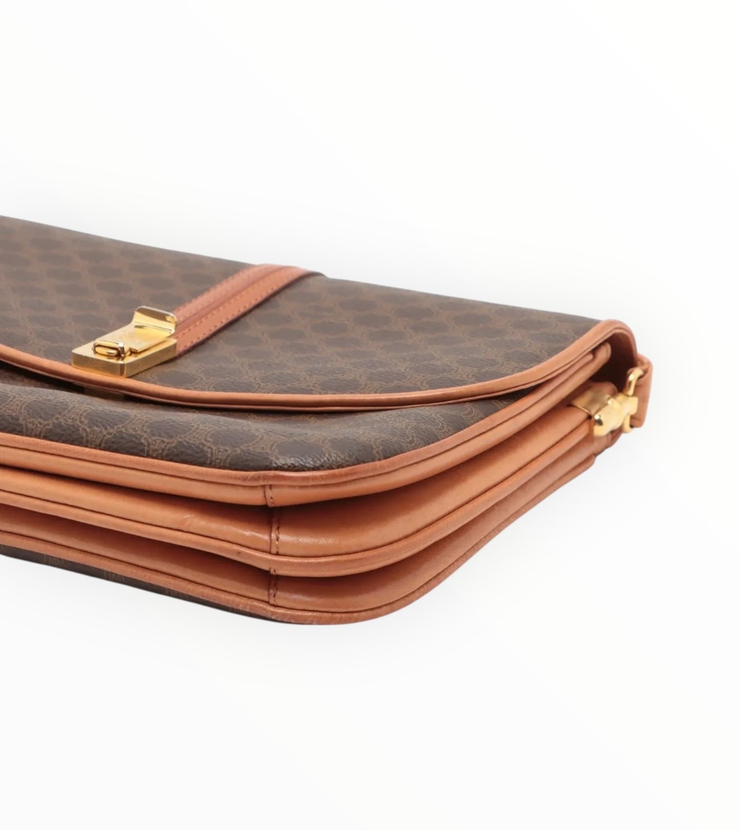 Celine Trio Crossbody Bag - Tan - H19cm x W24cm X D3.5cm
