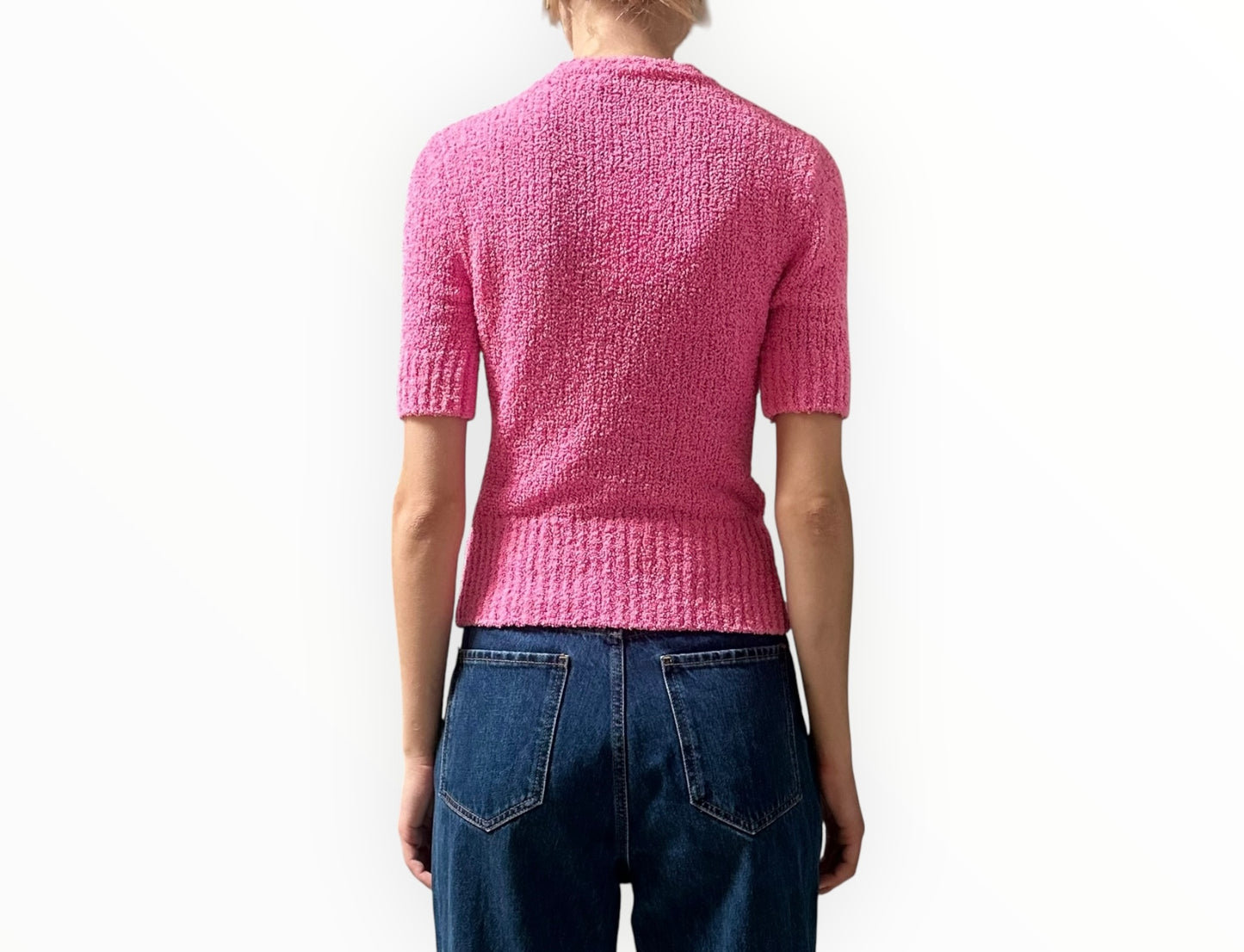 Scanlan Theodore Boucle Slim Fit Sweater - Pink - Size S