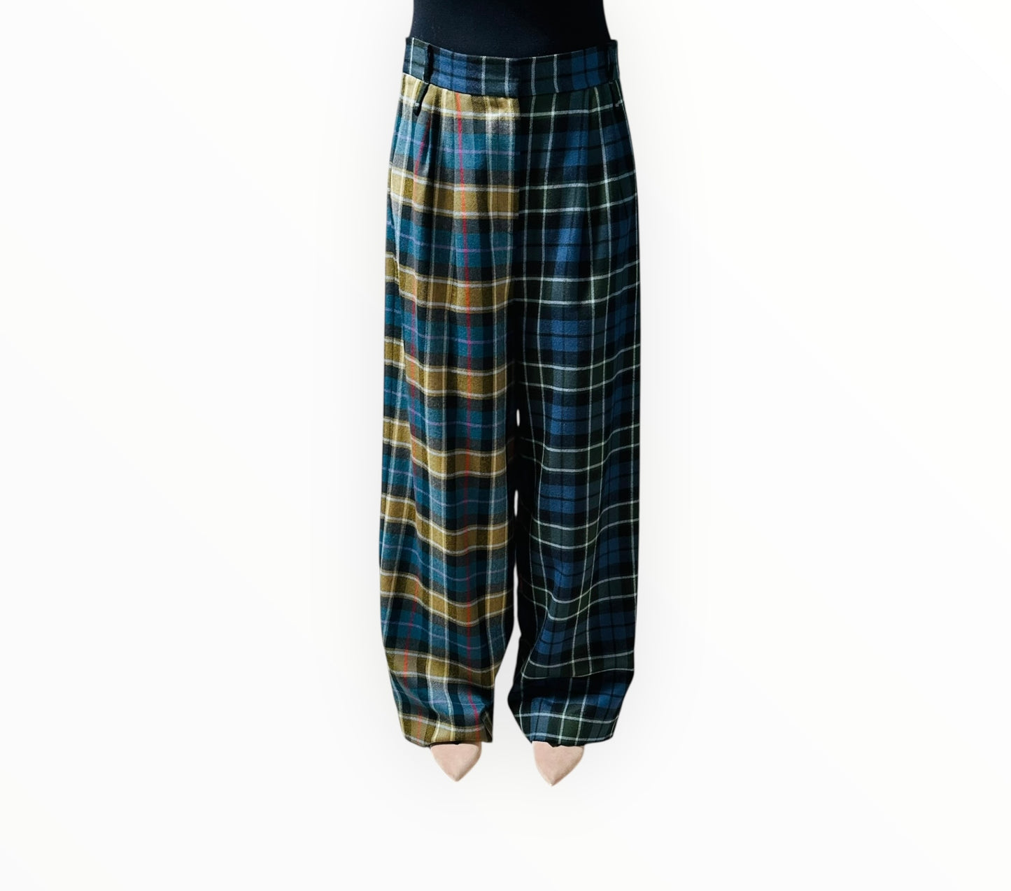 Tibi Tricolour Wool Pants - Multi - Size M