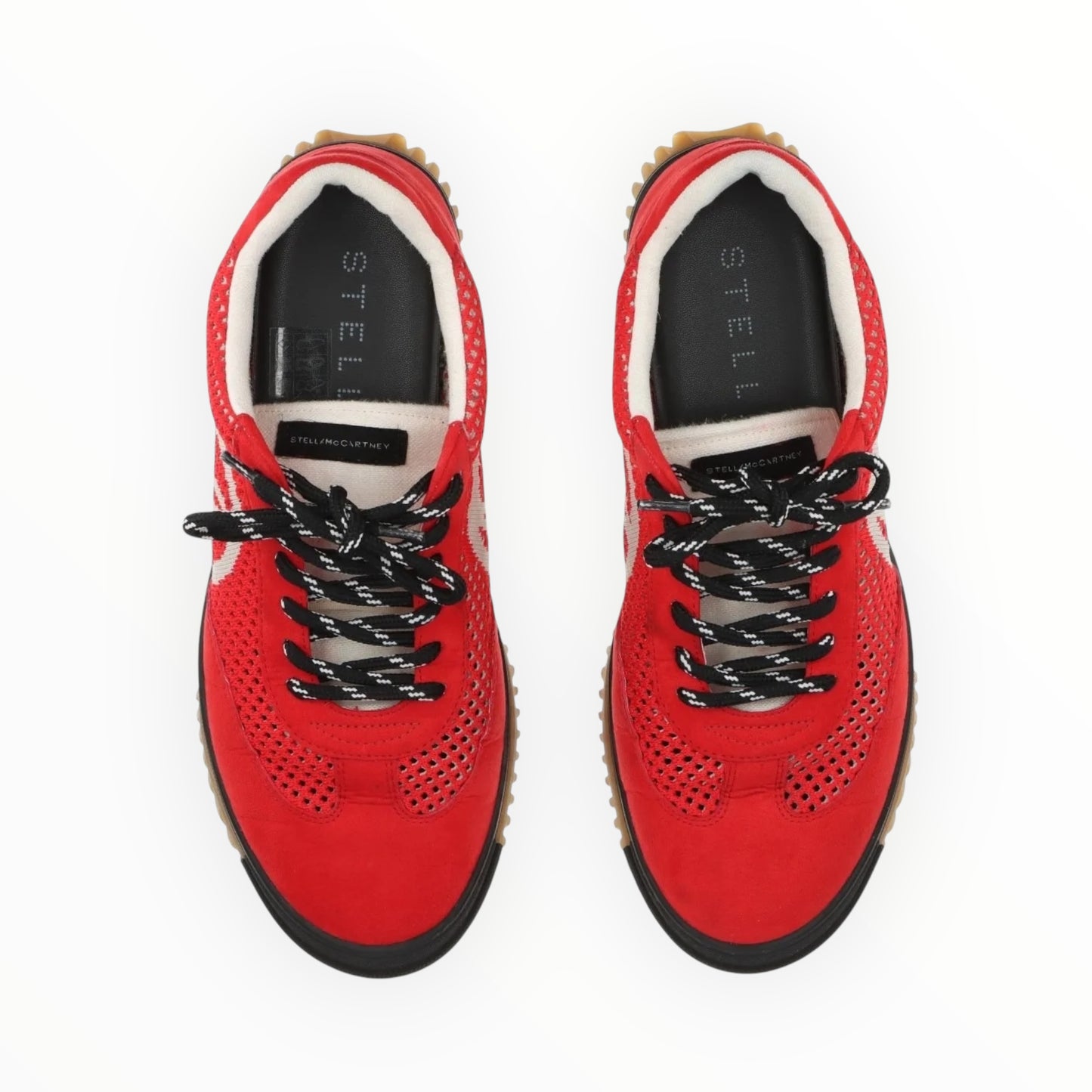 Stella McCartney S-Wave Sport Mesh Panelled Sneakers - Red - Size 39