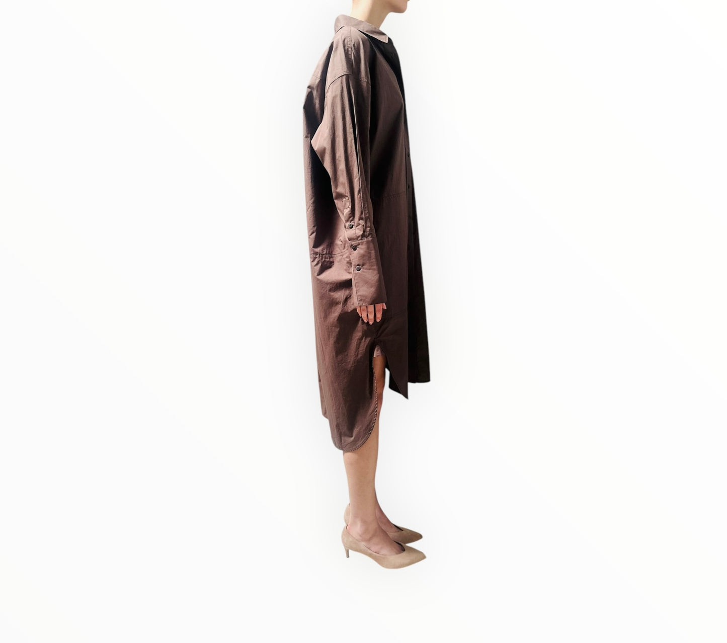 Lee Mathews Workshop Shirt Dress - Brown - Size 1
