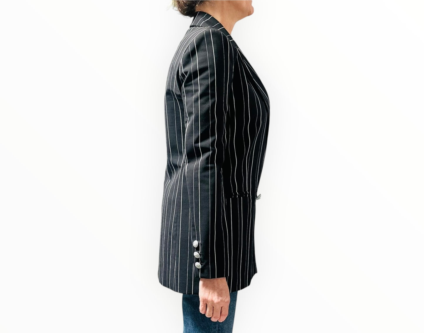 Pinko Striped Blazer - Black/White - Size 40