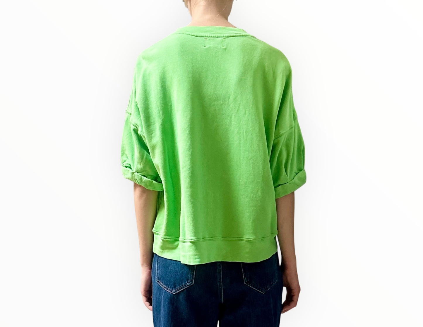 Xirena Short Sleeve Cotton Sweat - Lime - Size S