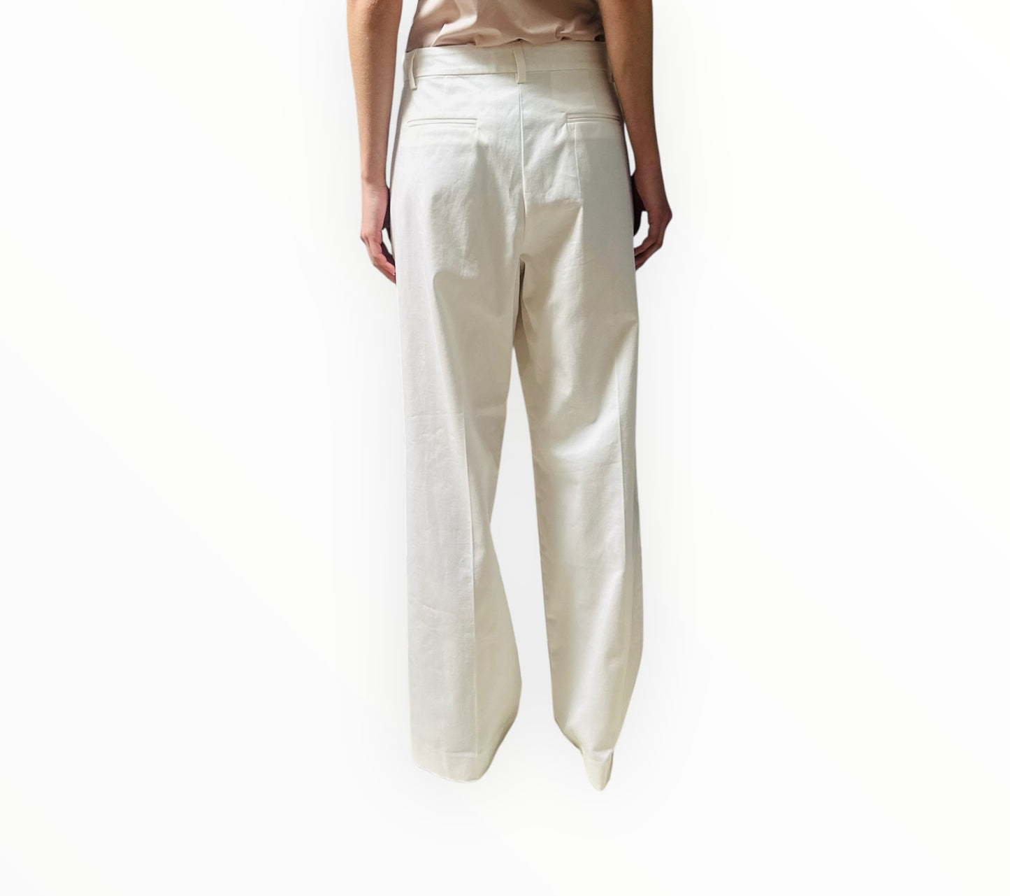 Anine Bing Wide Leg Flat Front Pants - Beige - Size 36