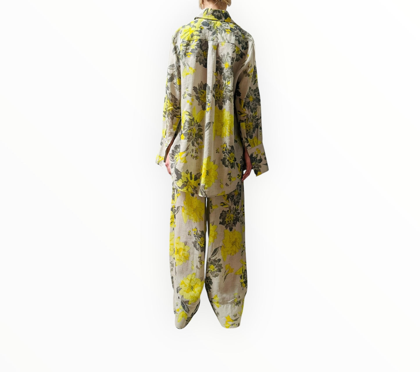 Lee Mathews Lila Shirt and Pant Set - Lemon Yellow - Size 2