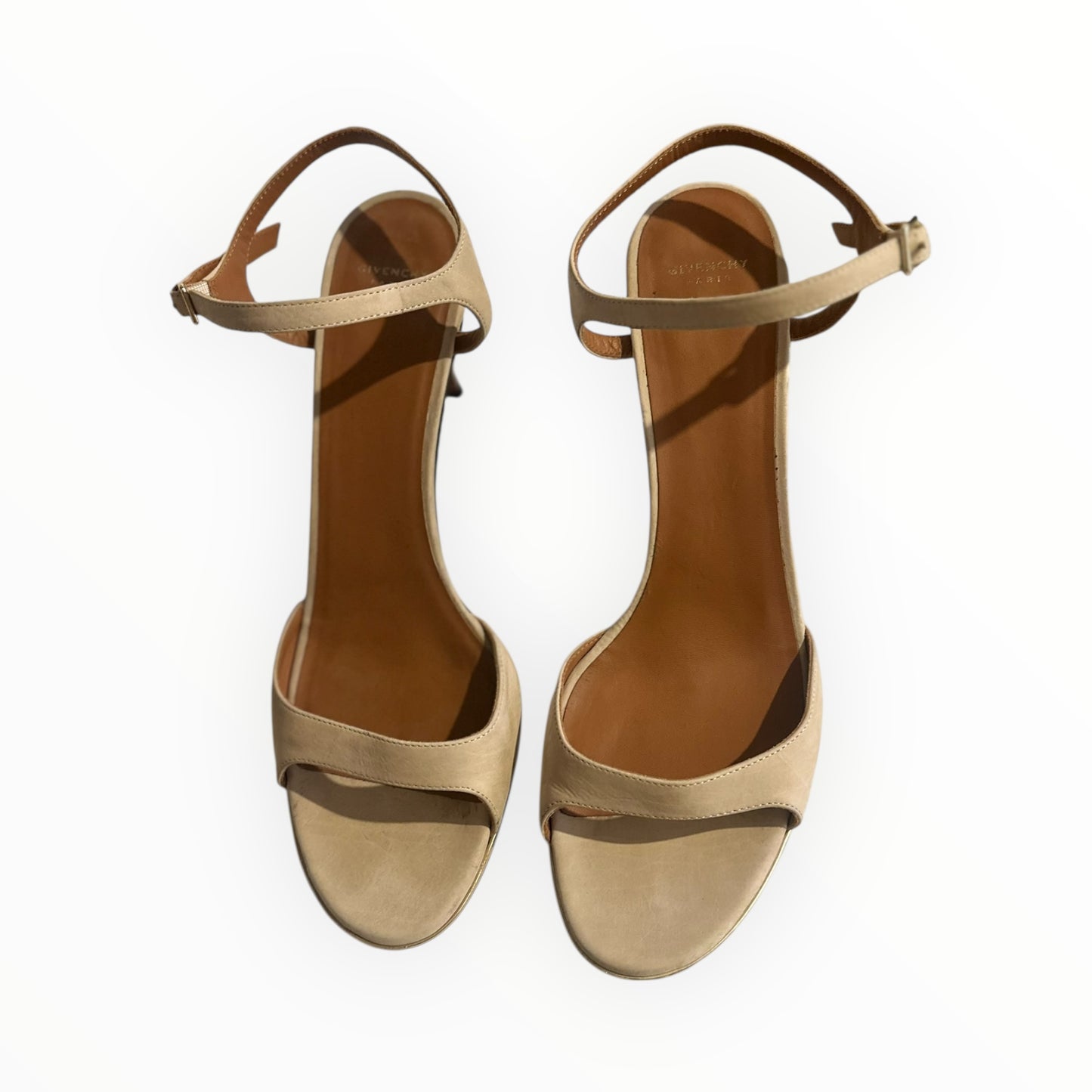Givenchy Ankle Strap Sandals with gold detail - Dark Beige - Size 42