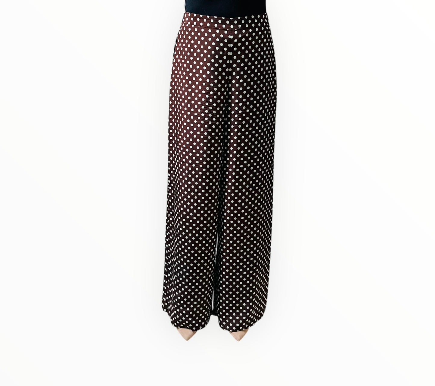 Zimmermann Espionage Silk Wide Leg Pants - Mint Dot - Size 2