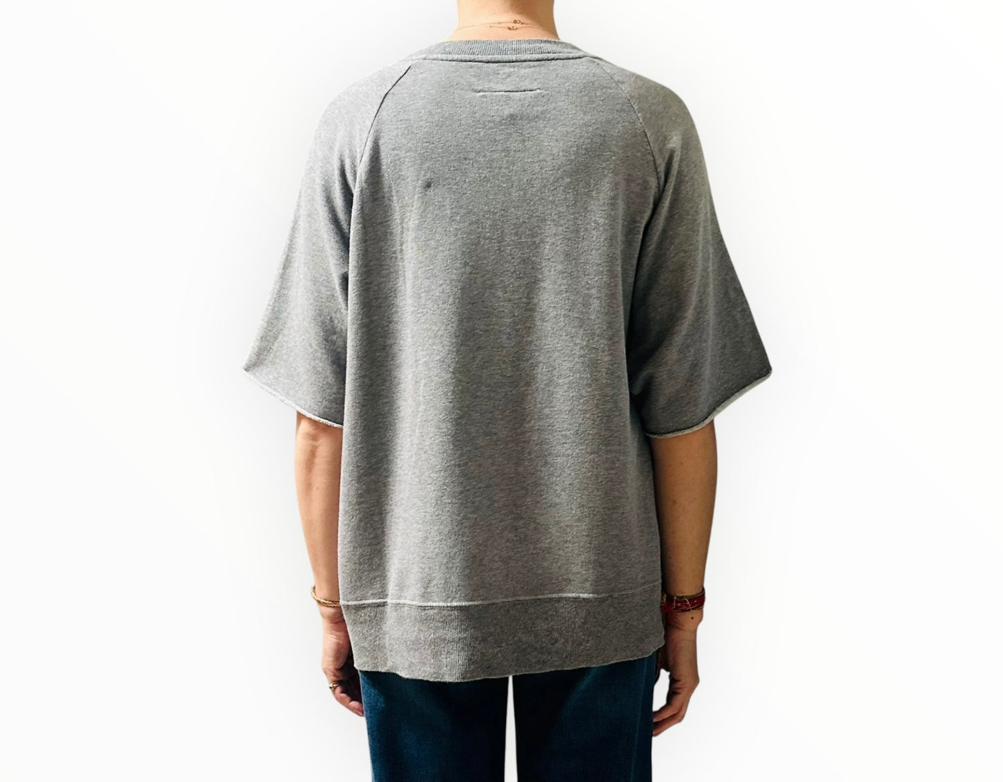 MM6 Maison Margiela Short Sleeve Sweatshirt - Grey - Size M