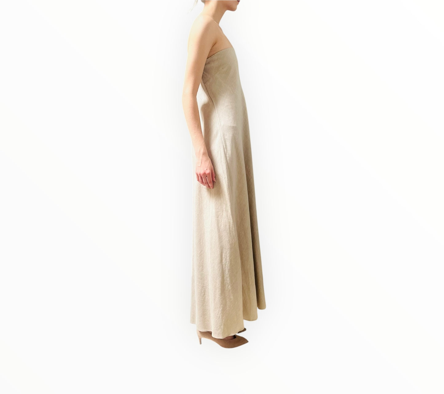Matteau Linen Bais Column Dress - Natural - Size 4