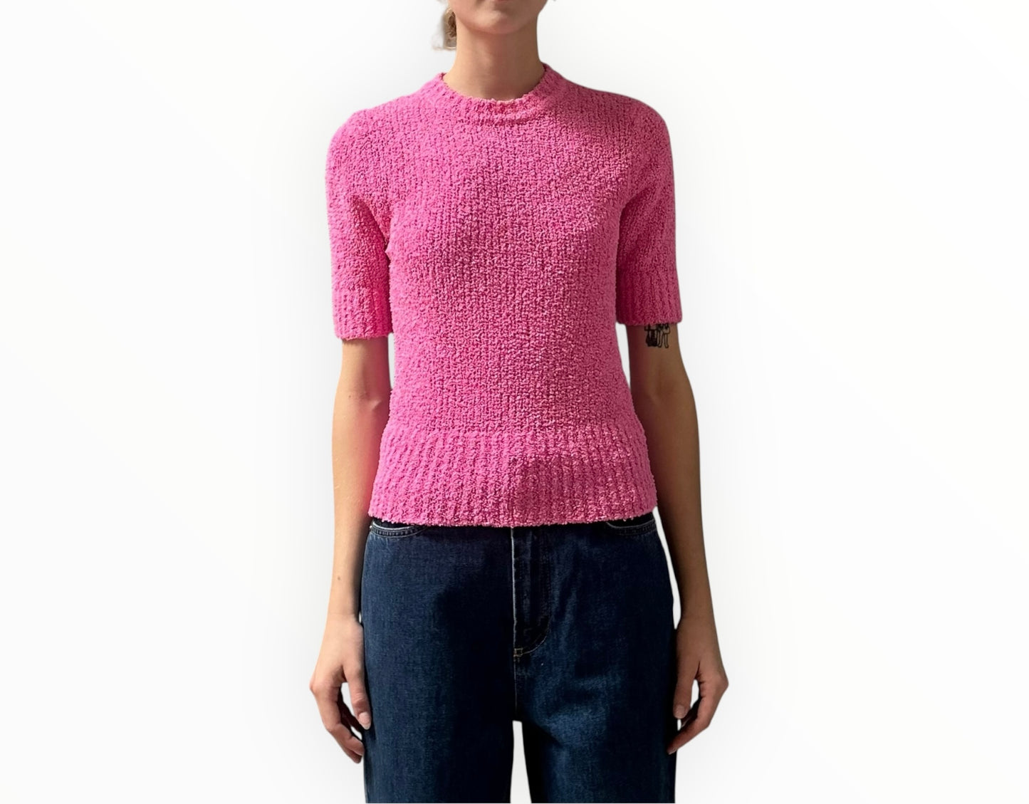 Scanlan Theodore Boucle Slim Fit Sweater - Pink - Size S