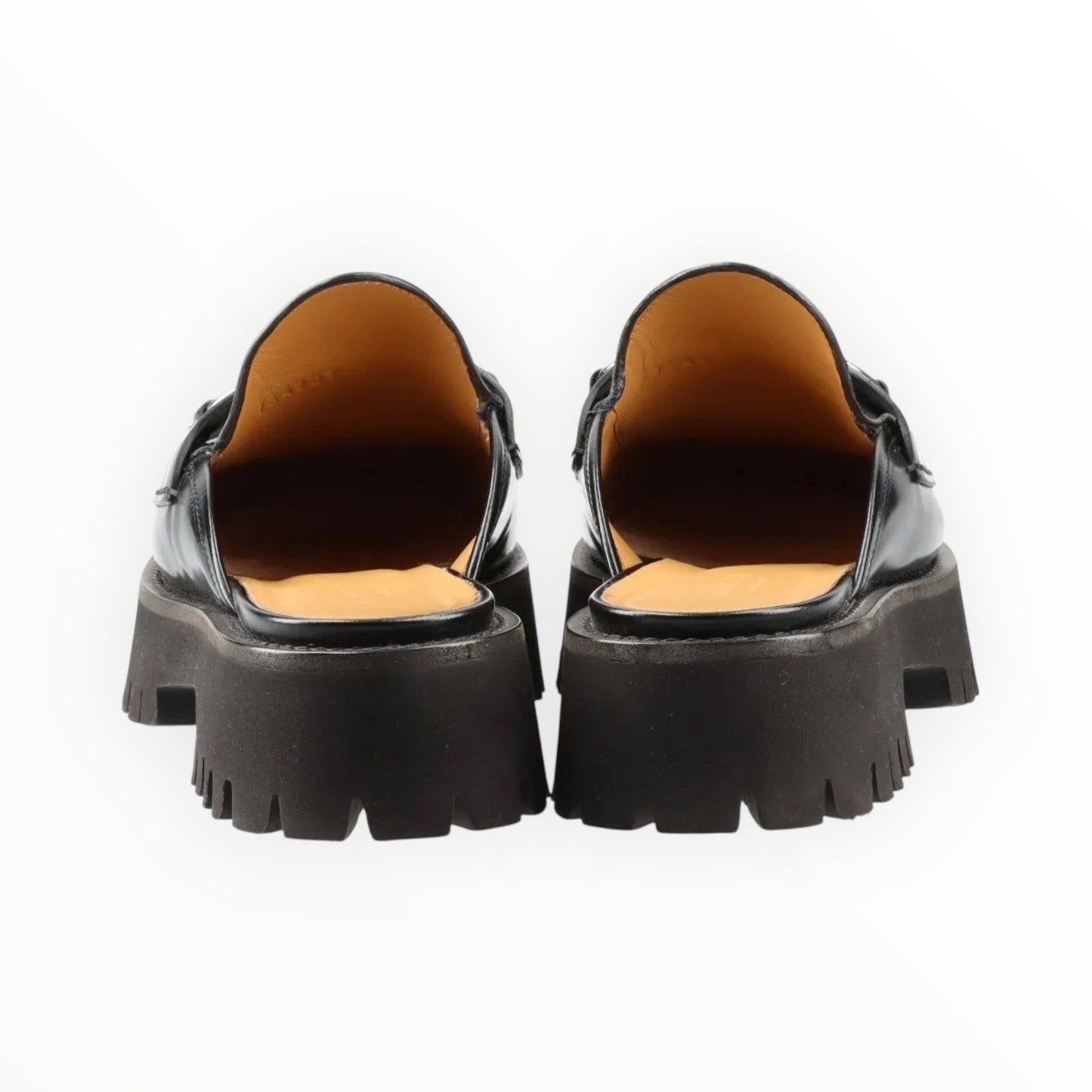 Gucci Horsebit Lug Mules - Black - Size 37