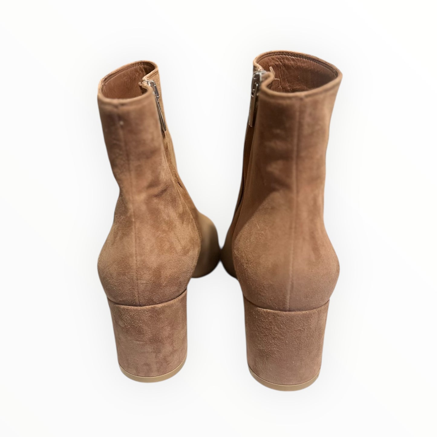 Gianvito Rossi Joelle Suede Ankle Boots - Blush - Size 40