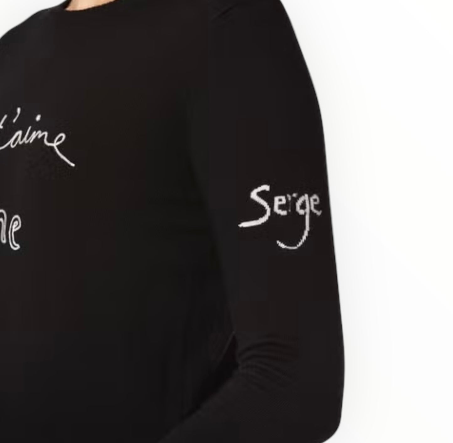 Bella Freud Je T'Aime Jane Sweater - Black - Size S