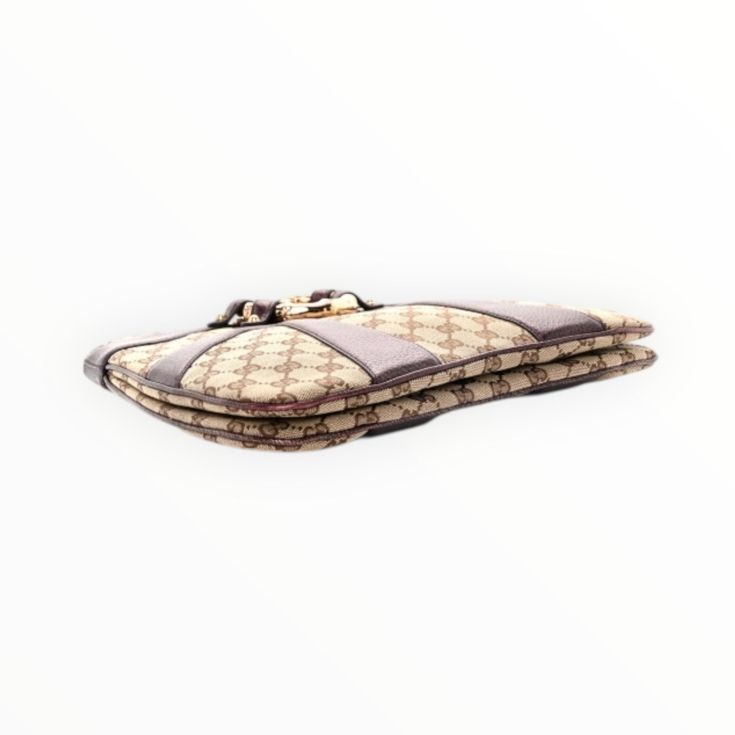 Gucci Bamboo Ring Chain Shoulder Bag - Beige - Size H22cm x W32cm x D7cm