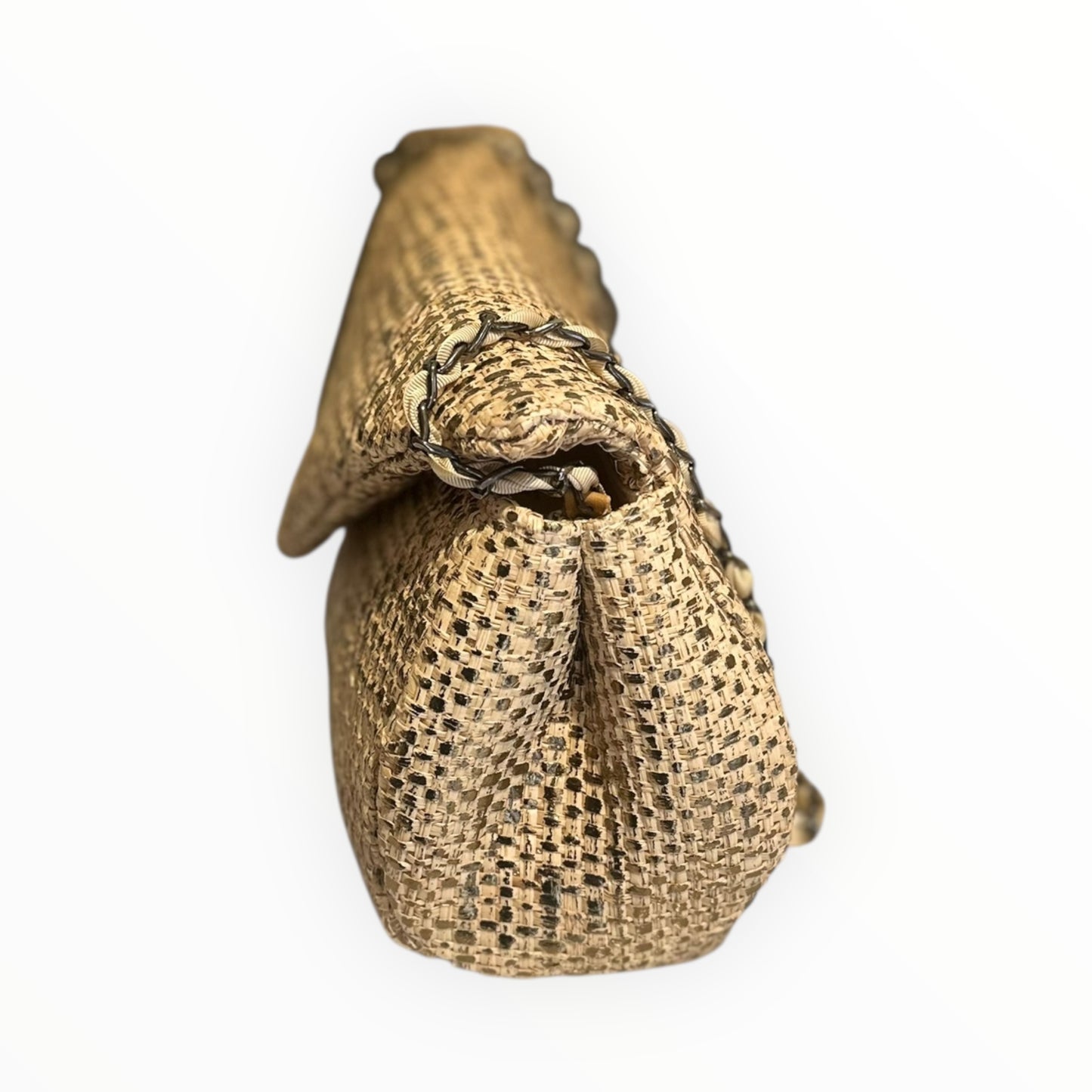 Maria La Rosa Raffia Shoulder Bag - Gold
