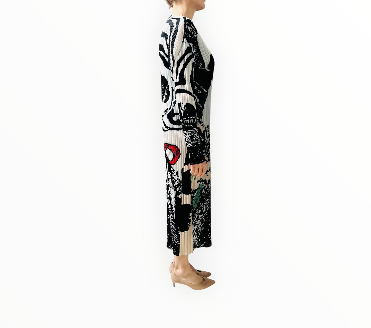 Blackburd Pleated Dress - Multi - Size M