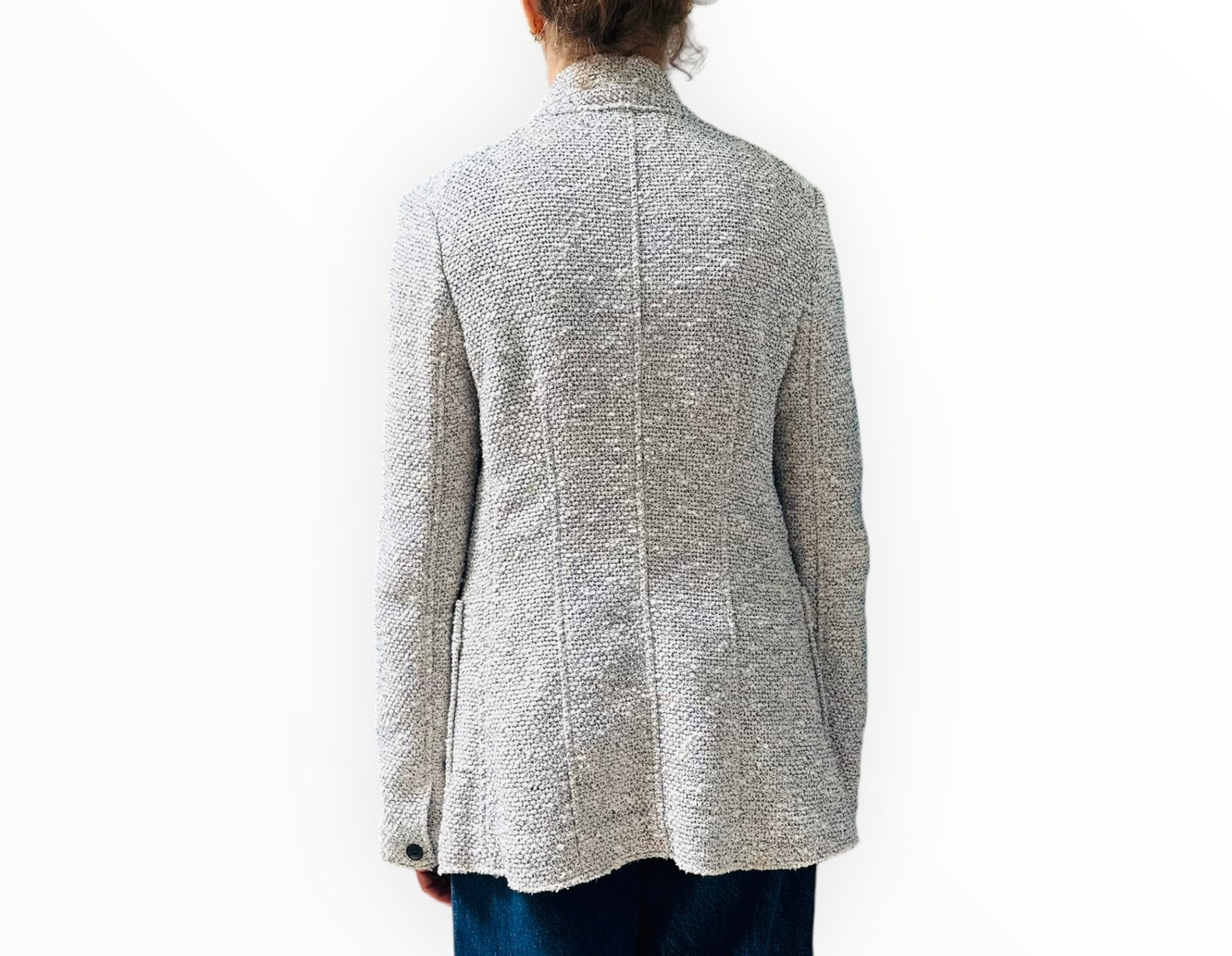 Rag & Bone Erin Cotton Blend Jacket - Blue Multi - Size 12