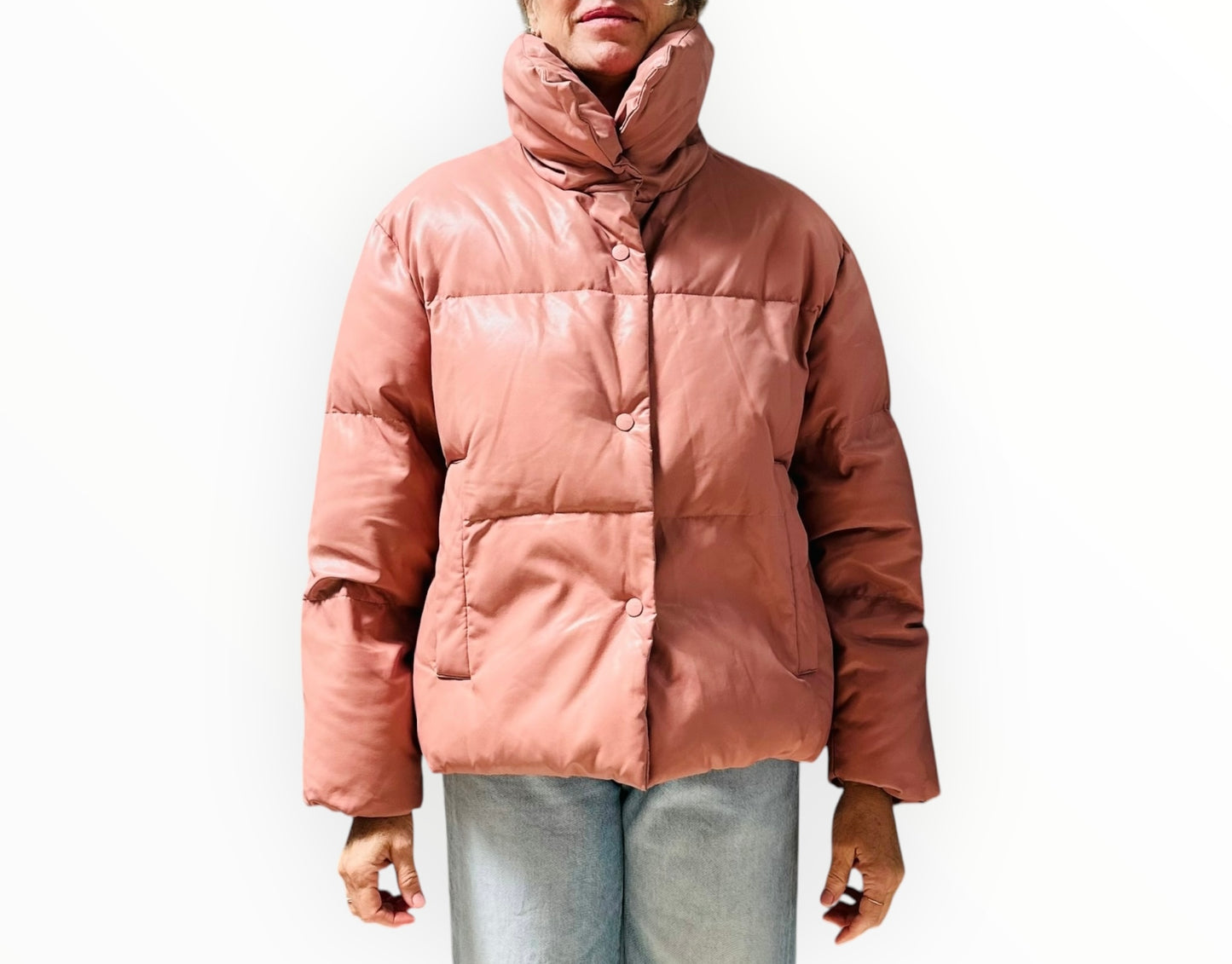 Toast Society Puffa Jacket - Blush - Size S