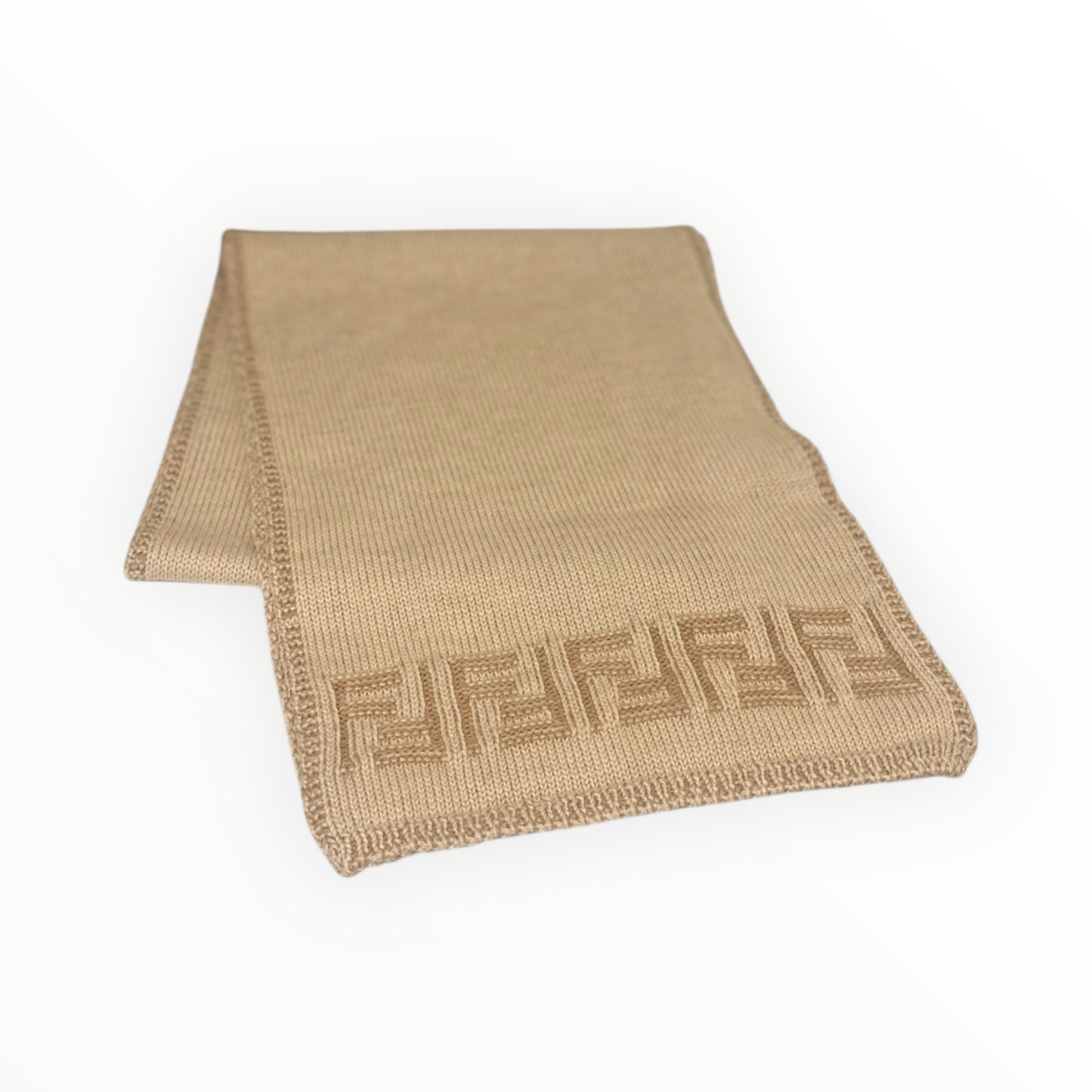 Fendi Wool Scarf - Beige - W30cm x L