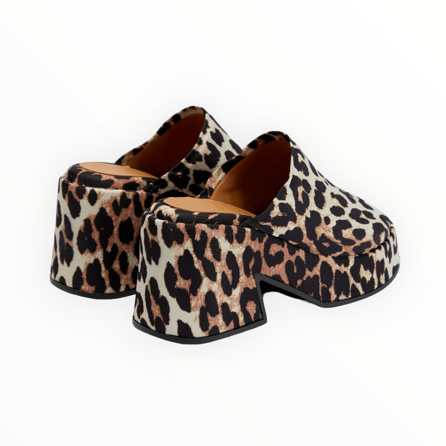 Ganni Platform Leopard Print Mules - Multi - Size 39