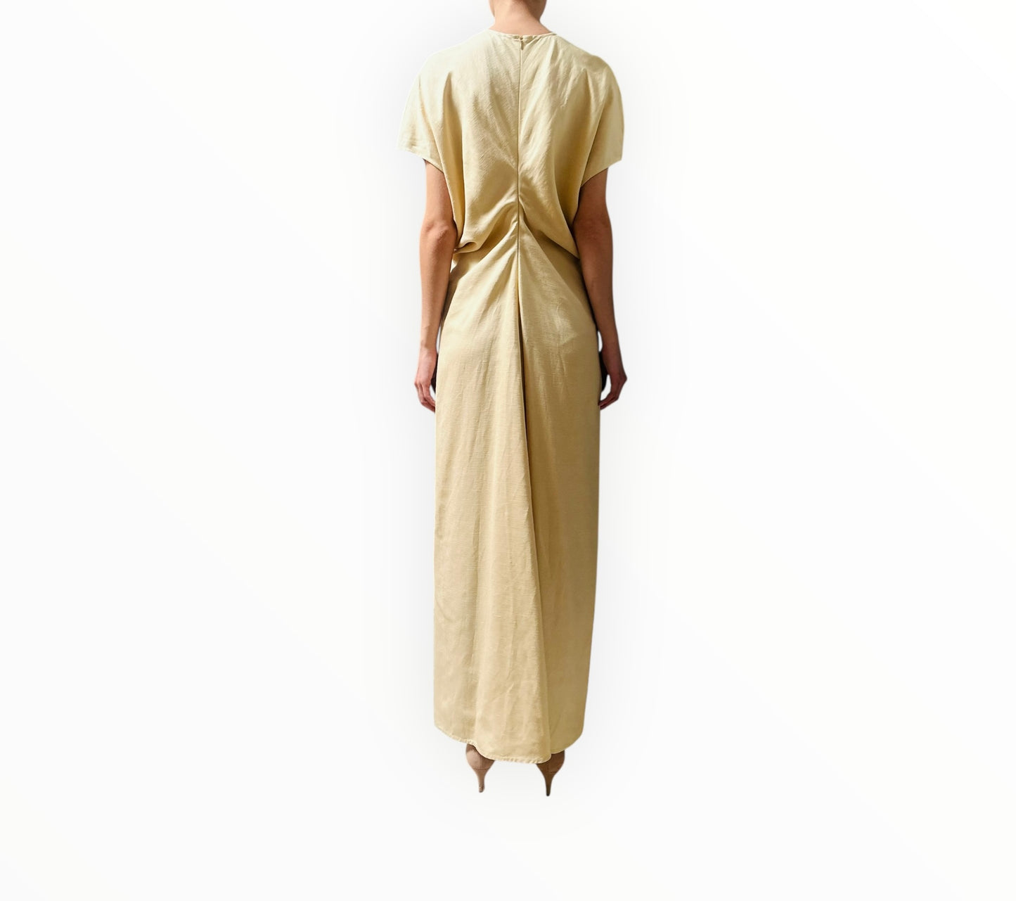 Toteme Slouch Waist Dress - Butter- Size 40