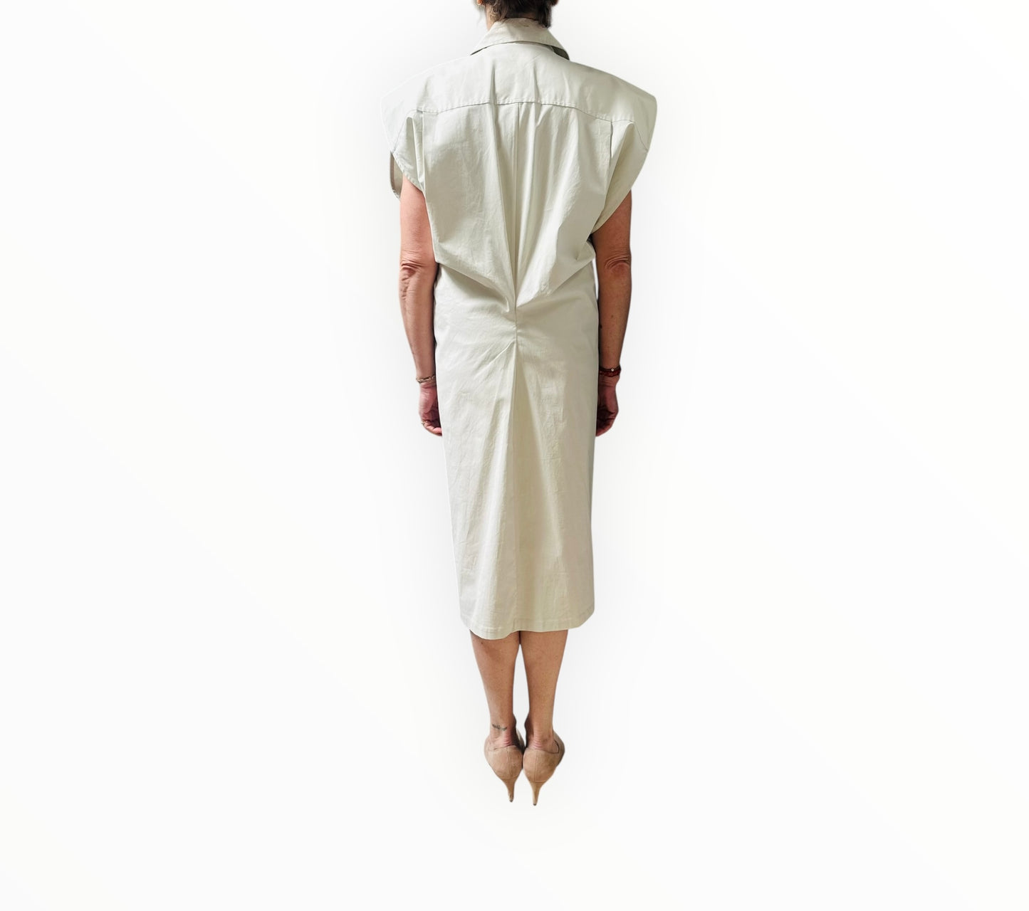 Bottega Veneta Button Through Dress - Taupe - Size 44