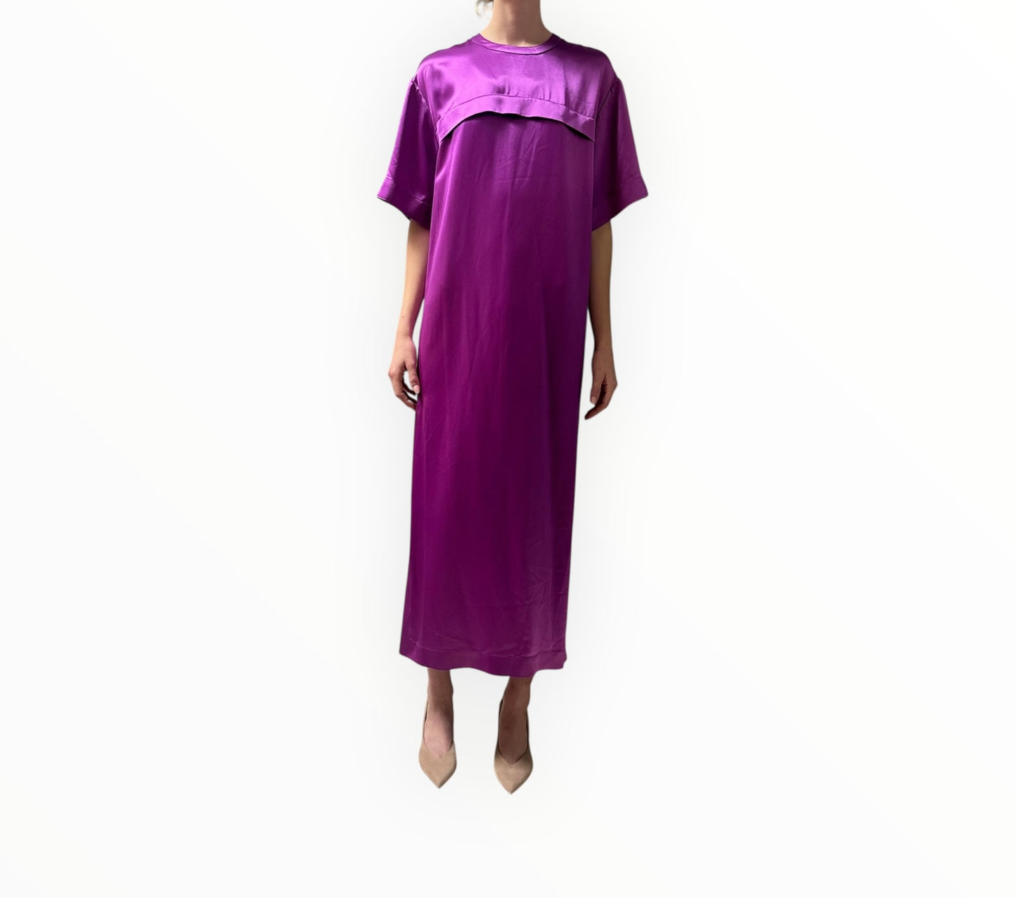 Acler Baile Dress - Deep Mulberry - Size AU8