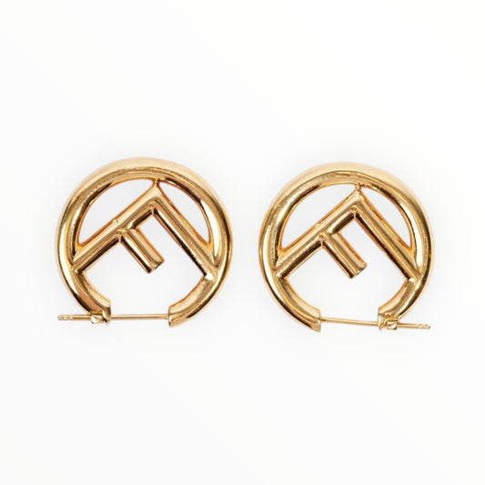 Fendi F Is Fendi Earrings - Gold