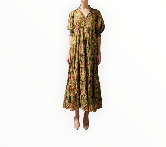 Zimmermann Junie Floral Cotton Maxi Dress - Multi - Size 3